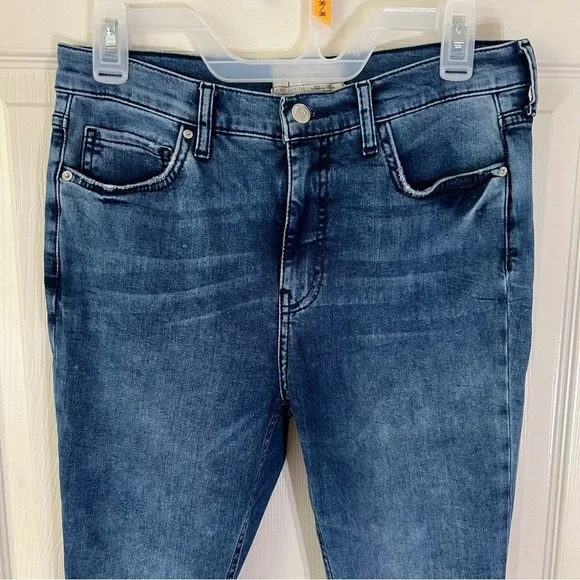 2/$15 Free People Womens Skinny Jeans Pants size W30S CutOut Distressed Denim - Picture 3 of 16